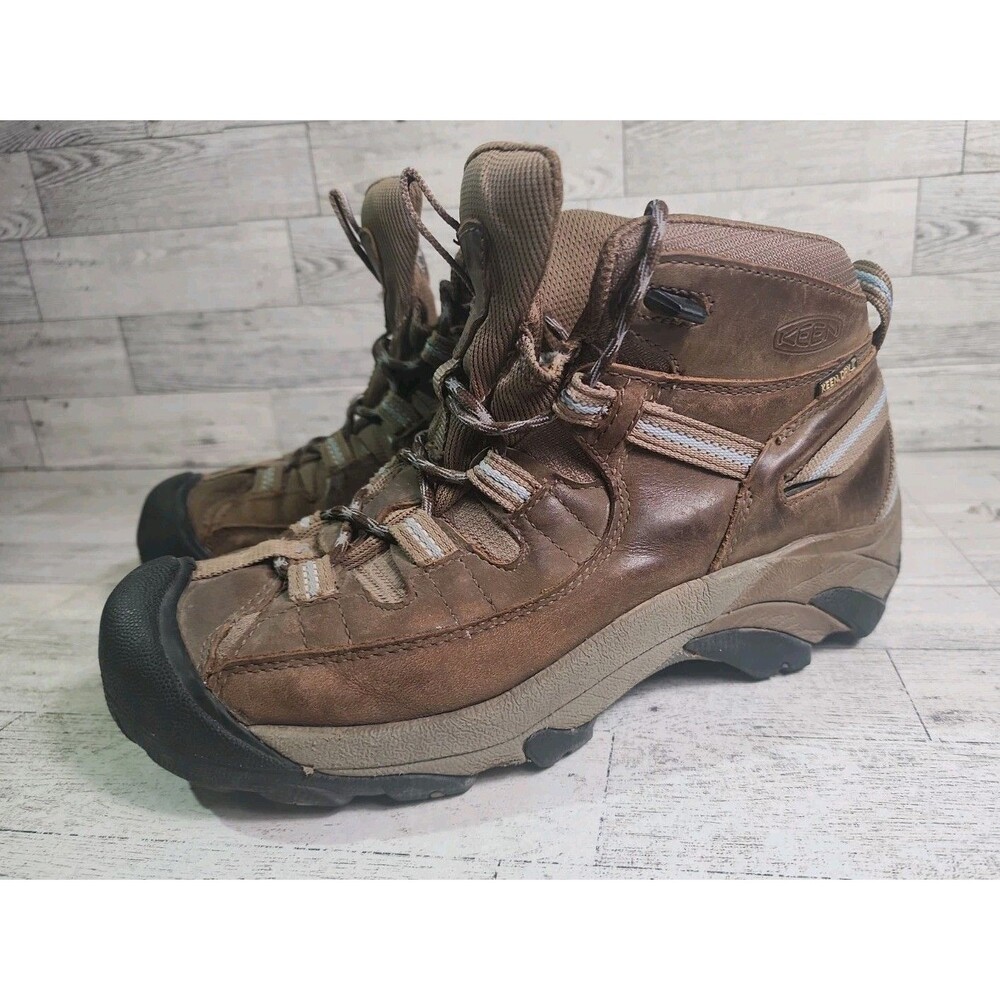 Keen 1004114 Targhee Mid Waterproof Hiking Womens Hiking Boots Ankle Low Sz 8.5